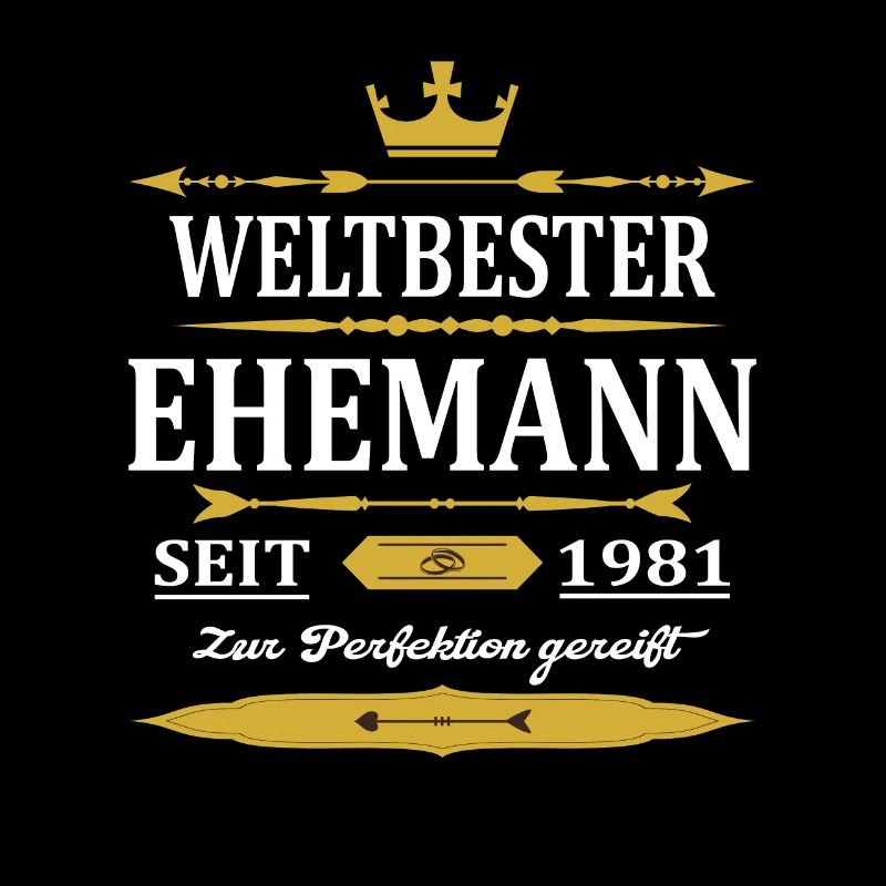 Weltbester Ehemann Seit 1981 Vintage Hochzeitstag