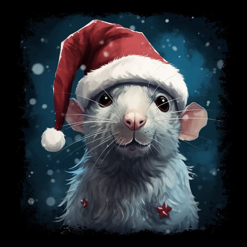 Cool Christmas Punk Rat