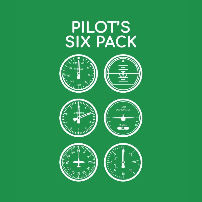 Luftfahrt - Pilot's Six Pack - Geschenk
