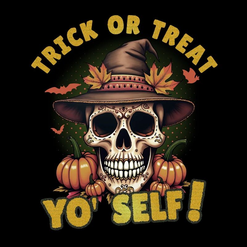 Süßes oder Saures selber Halloween Totenkopf Kürbis