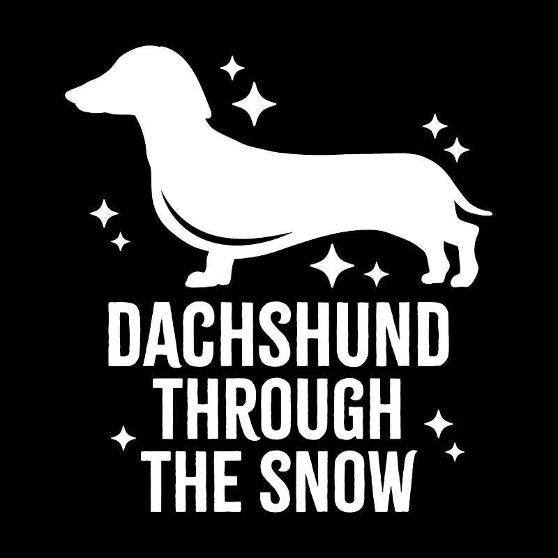 Dackel durch den Schnee