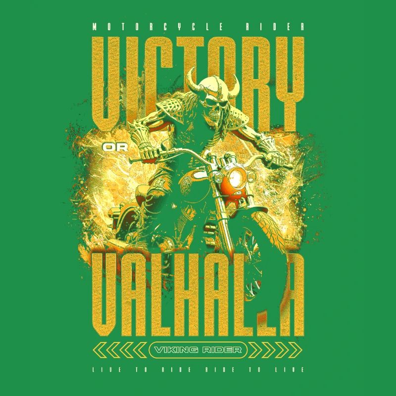 Motorrad Nordische Wikinger Sieg Oder Walhalla