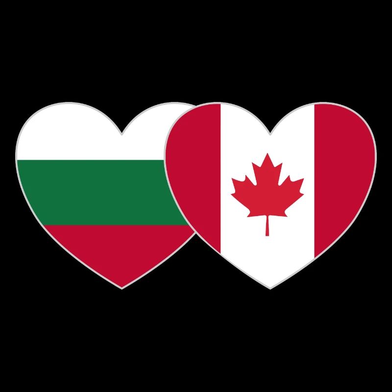Bulgaria Canada Flag Heart