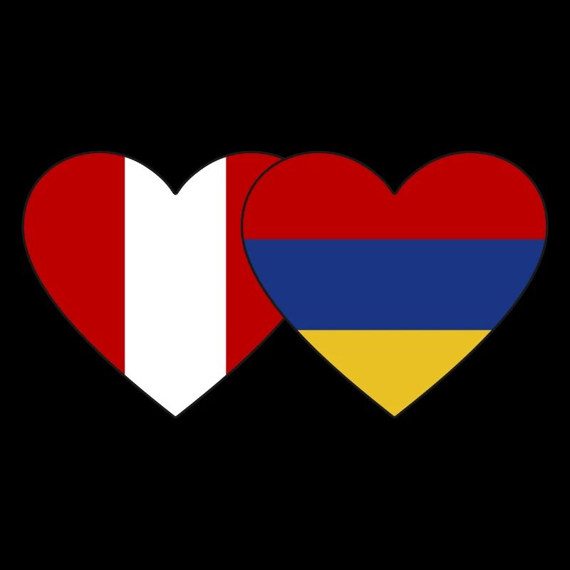 Peru Armenien Flagge Herz