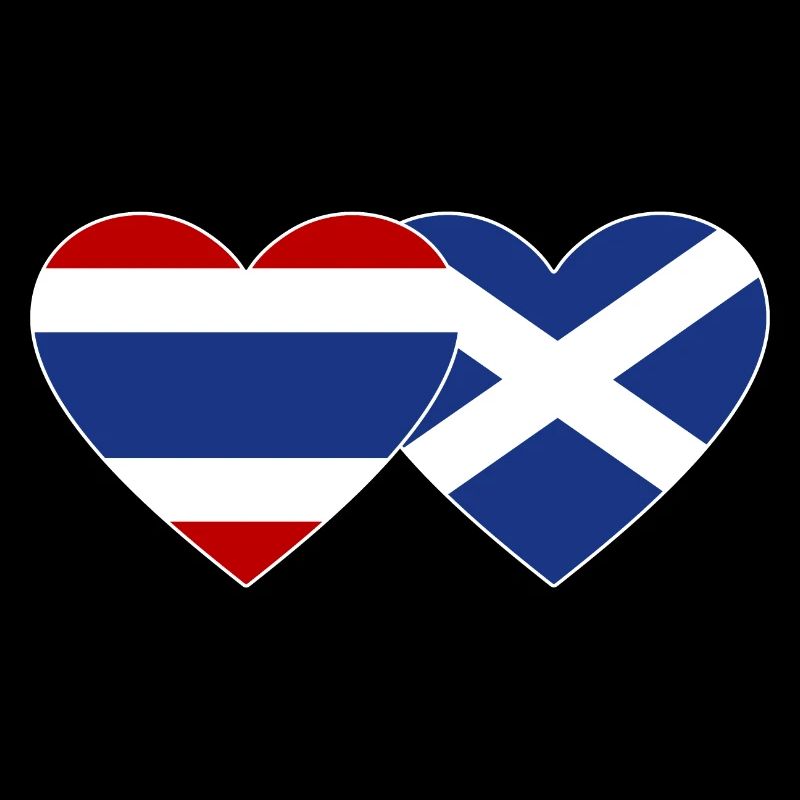 Coeur de drapeau de Thaïlande Ecosse