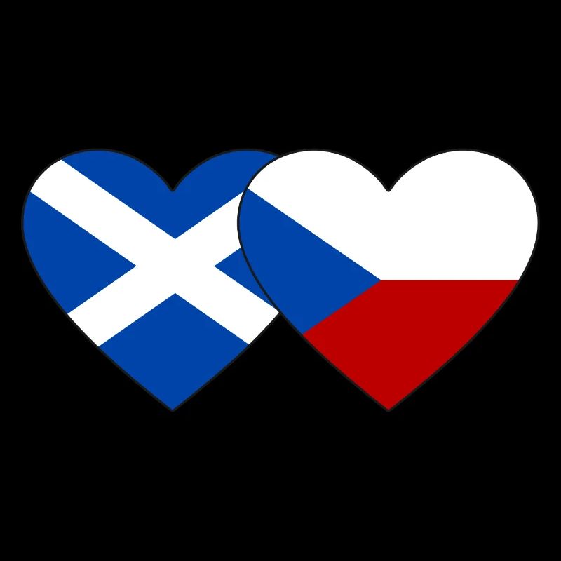 Ecosse République Tchèque Drapeau Coeur