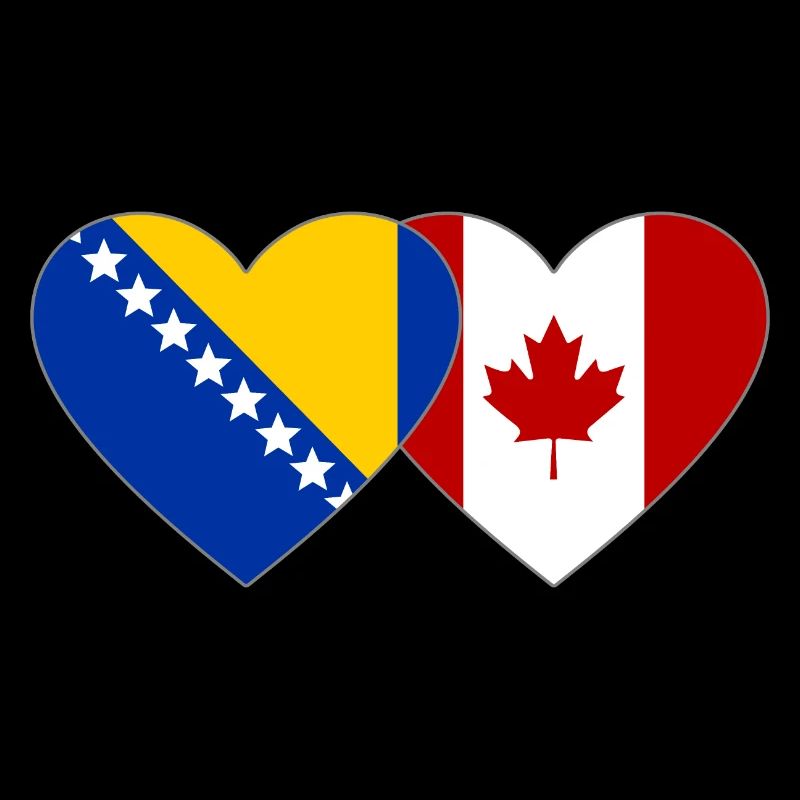 Bosnie Canada drapeau coeur