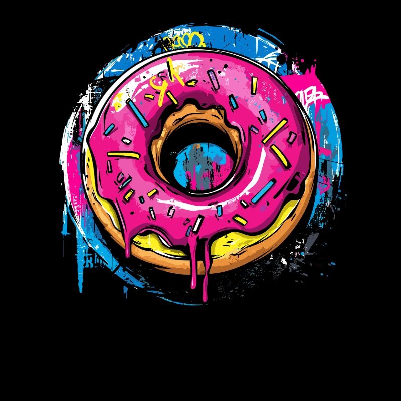 Donut in graffiti style