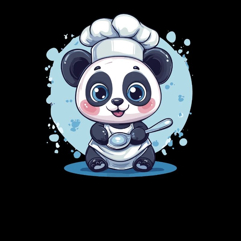 Panda avec toque de chef