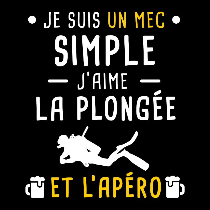 plongée et apéro mec simple