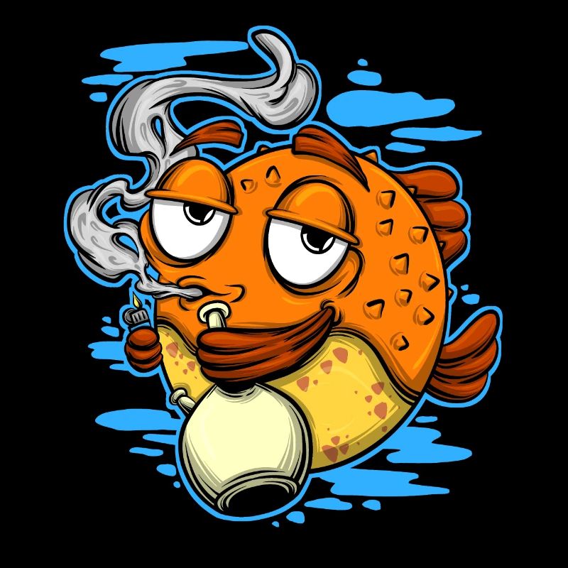 Weed Smoking Puffer Fish