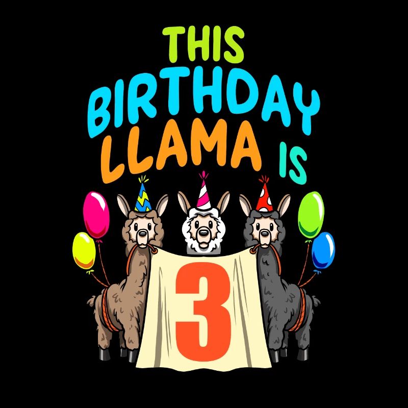 Lama Mädchen 3. Geburtstag Party Alpaka