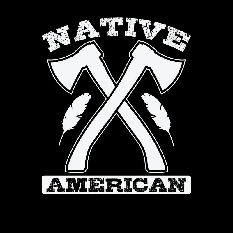 Indianer Native American Axt und Federn