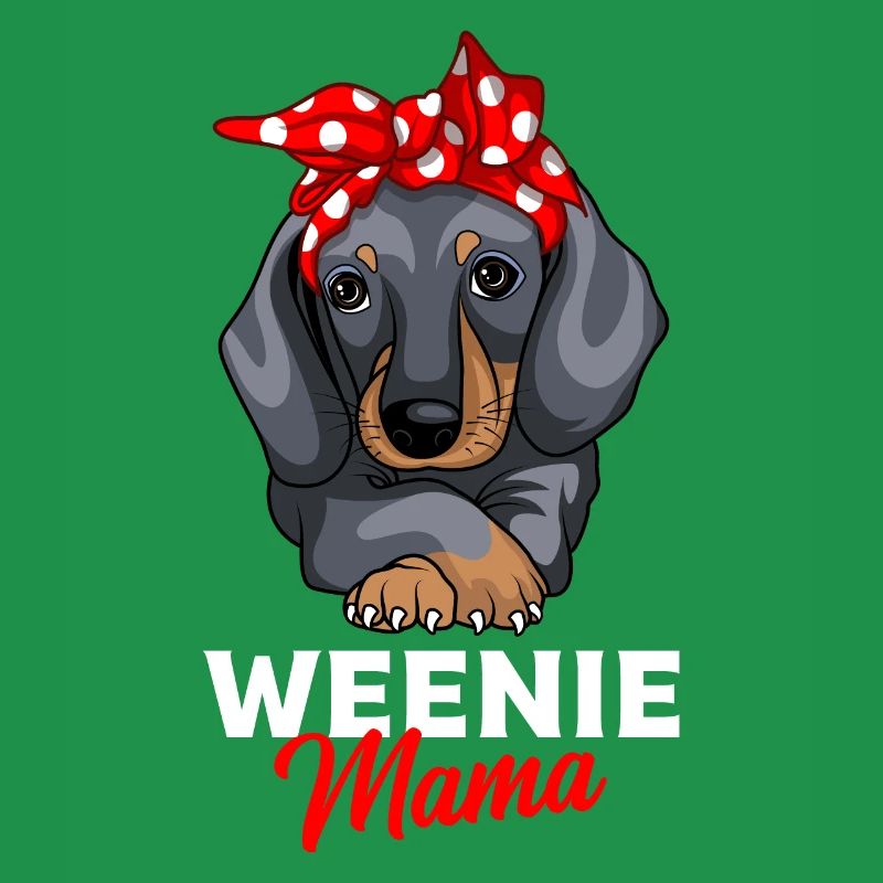 Cadeau de conception de chien de maman teckel
