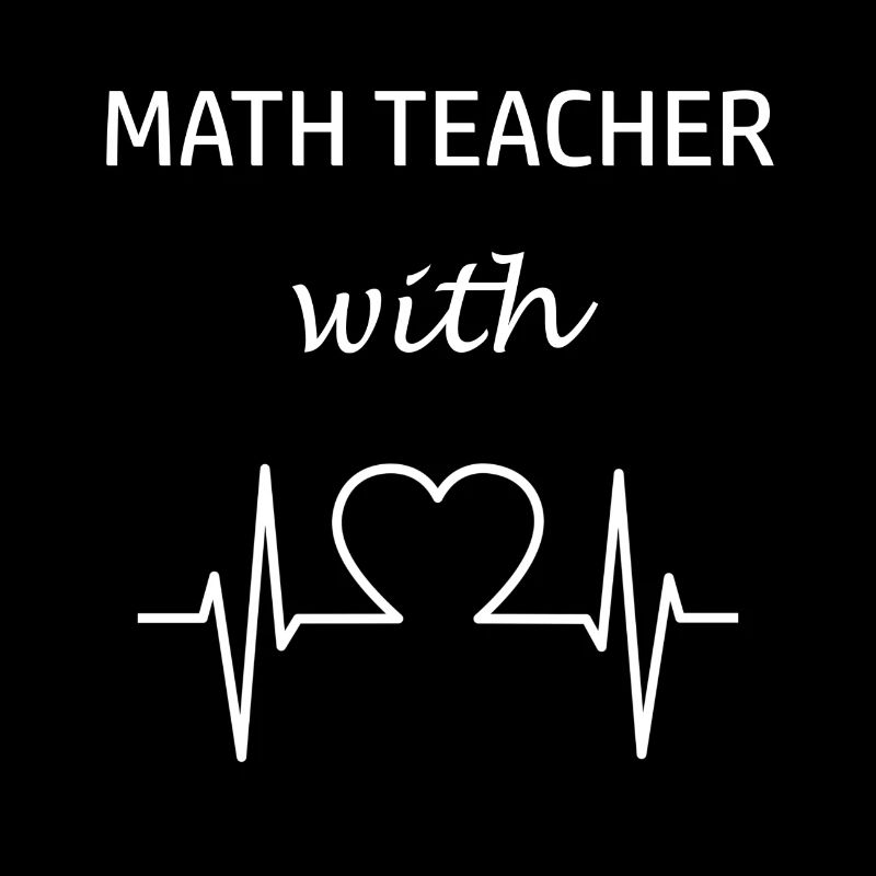 Mathelehrer Mathelehrerin mit Herz Teacher Mathe