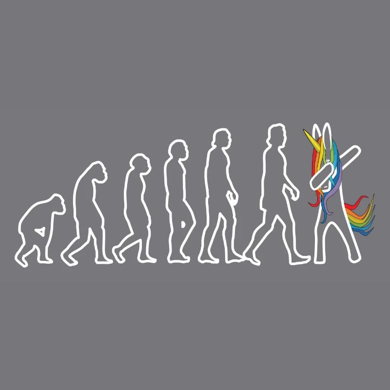 Evolution Einhorn dabbend