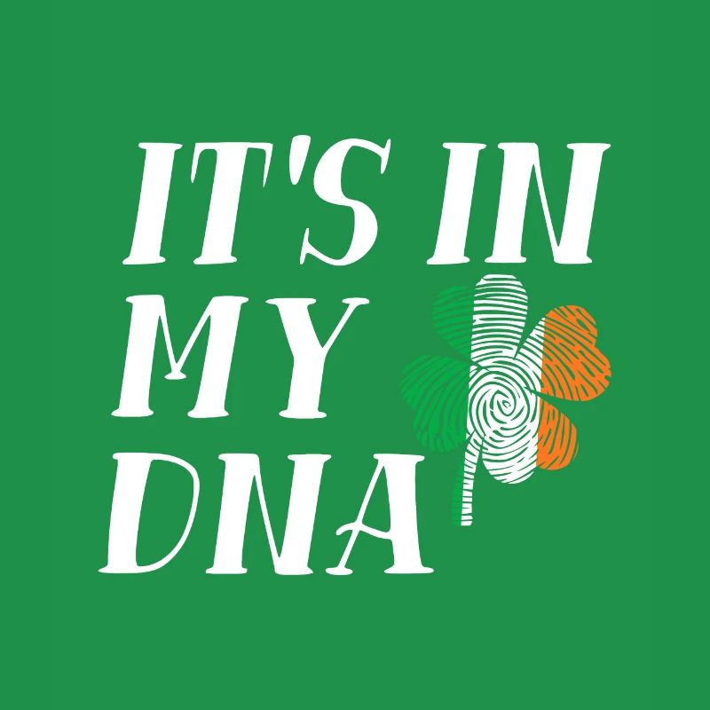 Le jour de la Saint-Patrick C’est dans mon ADN Drapeau irlandais Trèfle