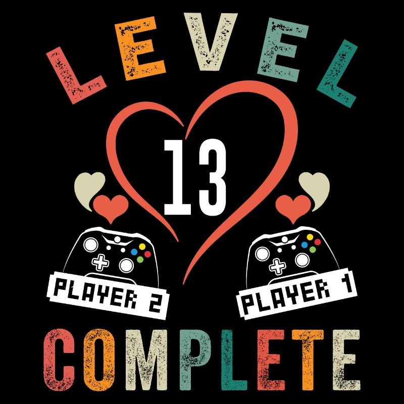 Level 13 Complete 13th Anniversary 13 Years Wedding