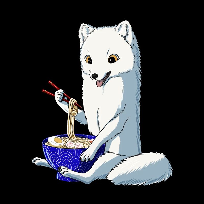 Japanischer Schneefuchs Ramen Nudeln Polarfuchs