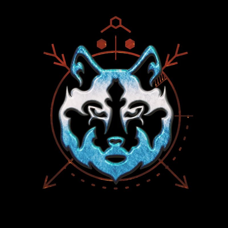 Icewolf Wolf’s Head Nordic Geometry Vikings
