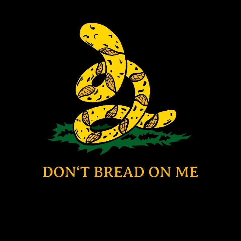 Don't Bread On Me Gadsden Flag Parody Baguette
