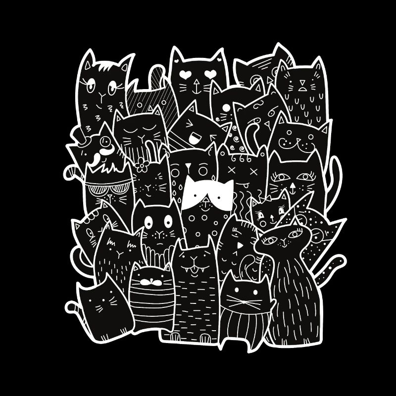 Cute Black Cats Pattern