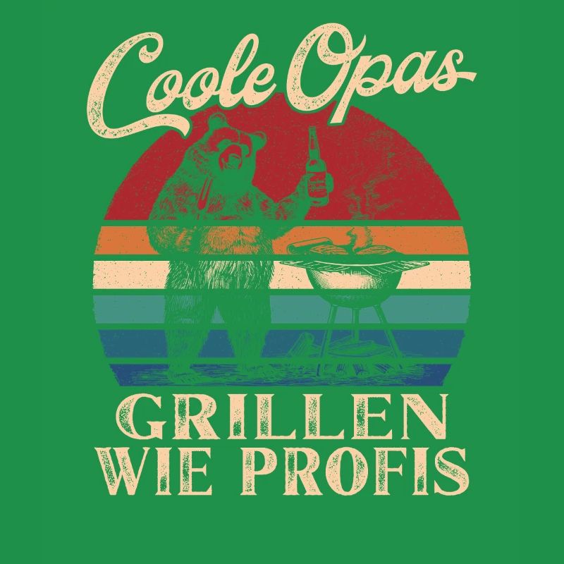 Cool Mpapas Grillades Rétro Papy