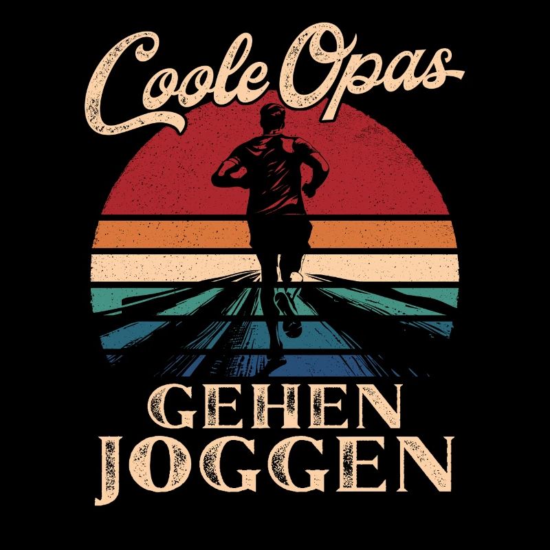 Coole Opas gehen Joggen Retro Großvater