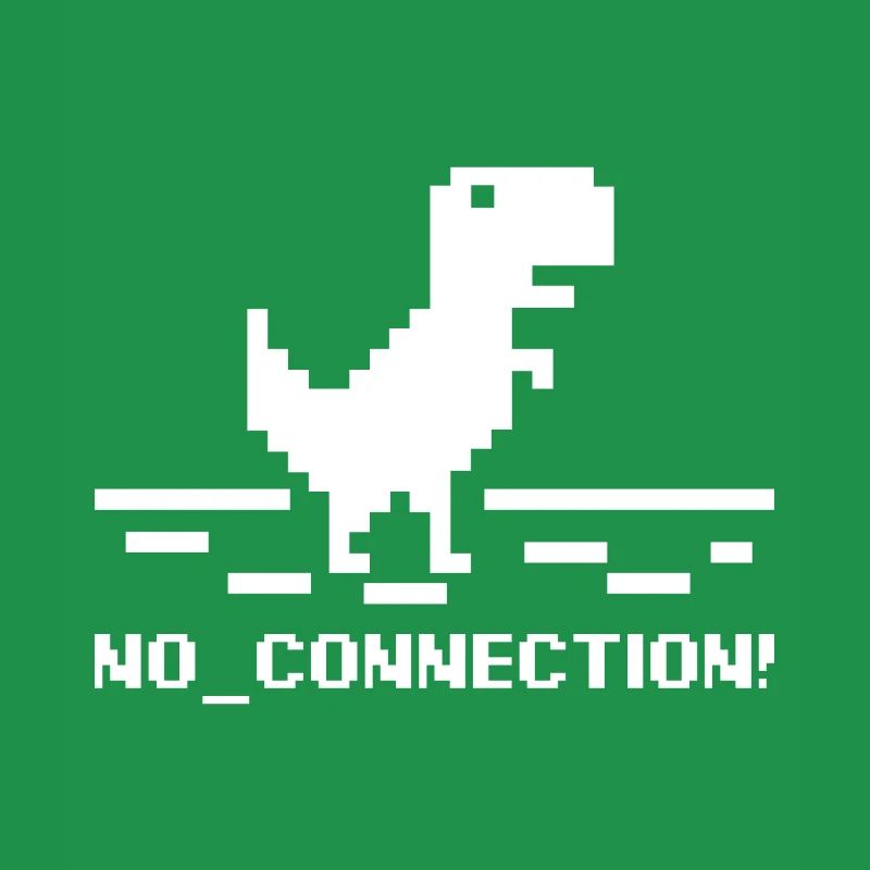No Connection Computer Error Nerd Dinosaurier Trex