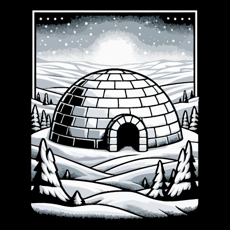 Igloo glace flocon de neige hiver
