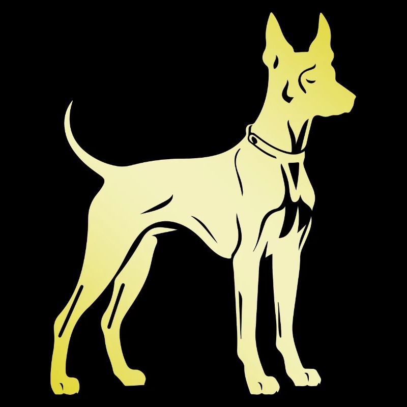 Silhouette de chien doberman