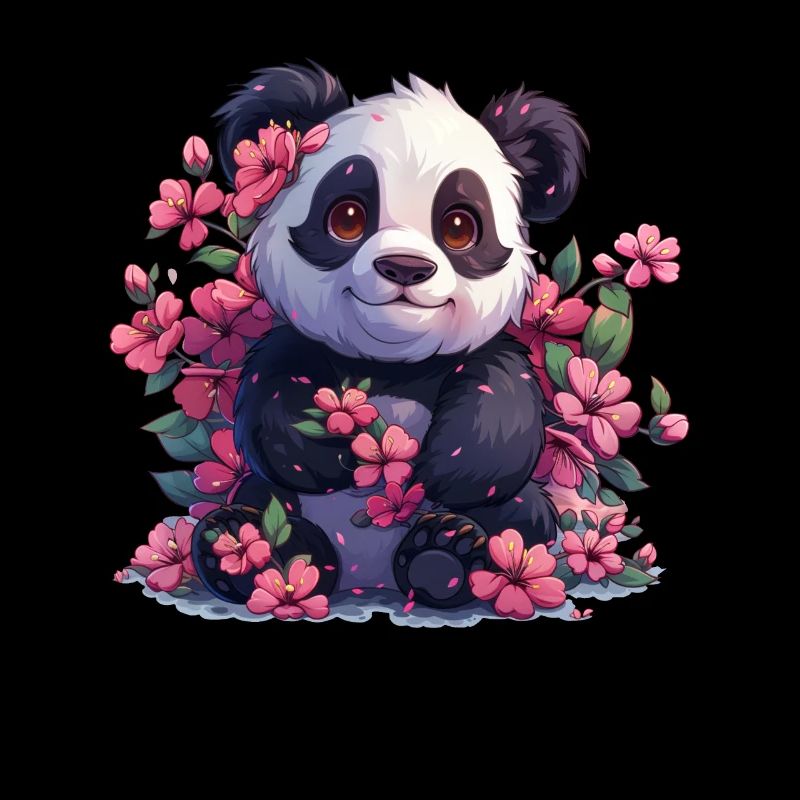 Panda Ours, Fleurs de cerisier, Panda géant japonais