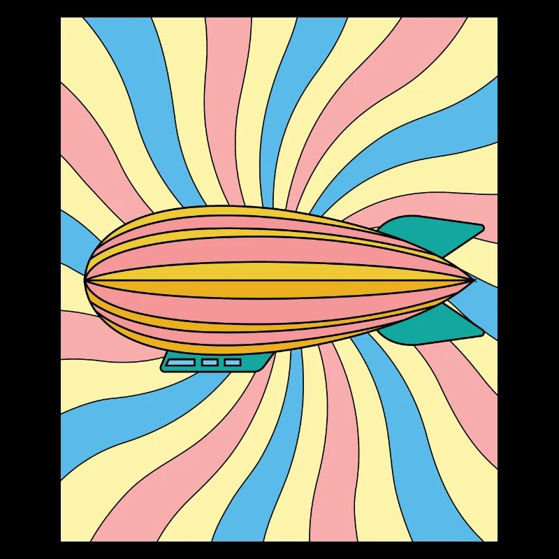 Retro Vintage Zeppelin Mouches