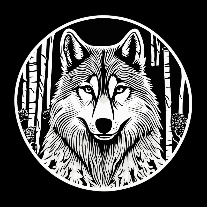Wolf black and white