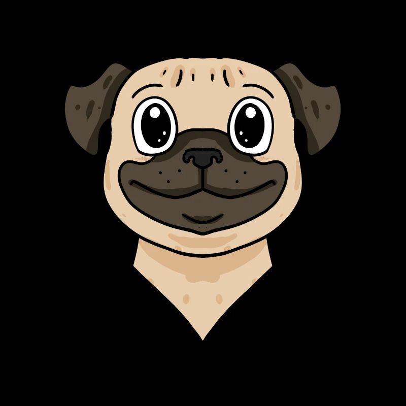 Mops Kopf Hund Hundebesitzer