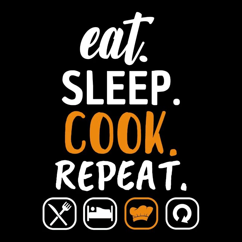 Koch Hobbykoch Eat Sleep Cook Repeat Geschenkidee