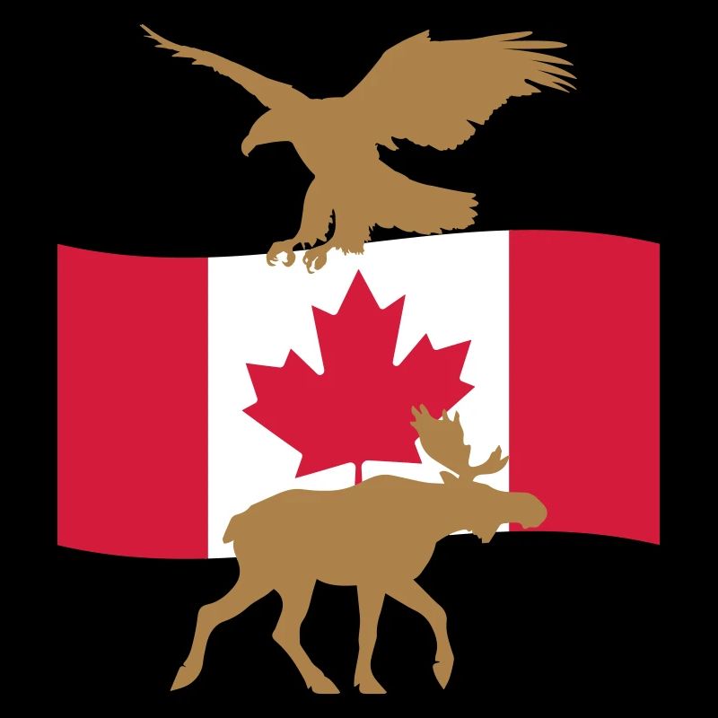 Kanada Flagge Elch Adler