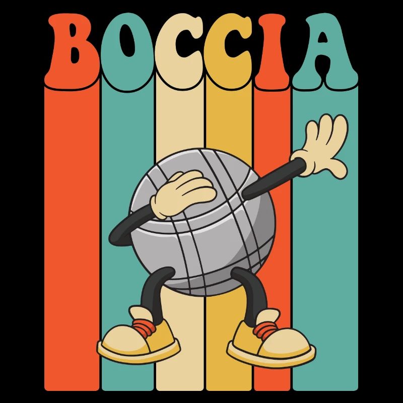 Boccia player dabbing boccia ball with boccia