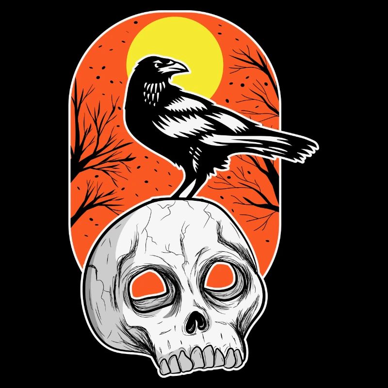 Design élégant d’Halloween effrayant pour le crâne