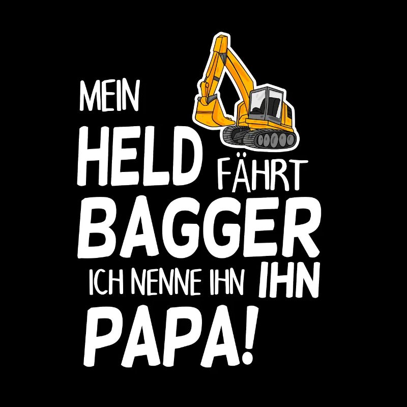 Bagger Held Papa Vater Geschenk