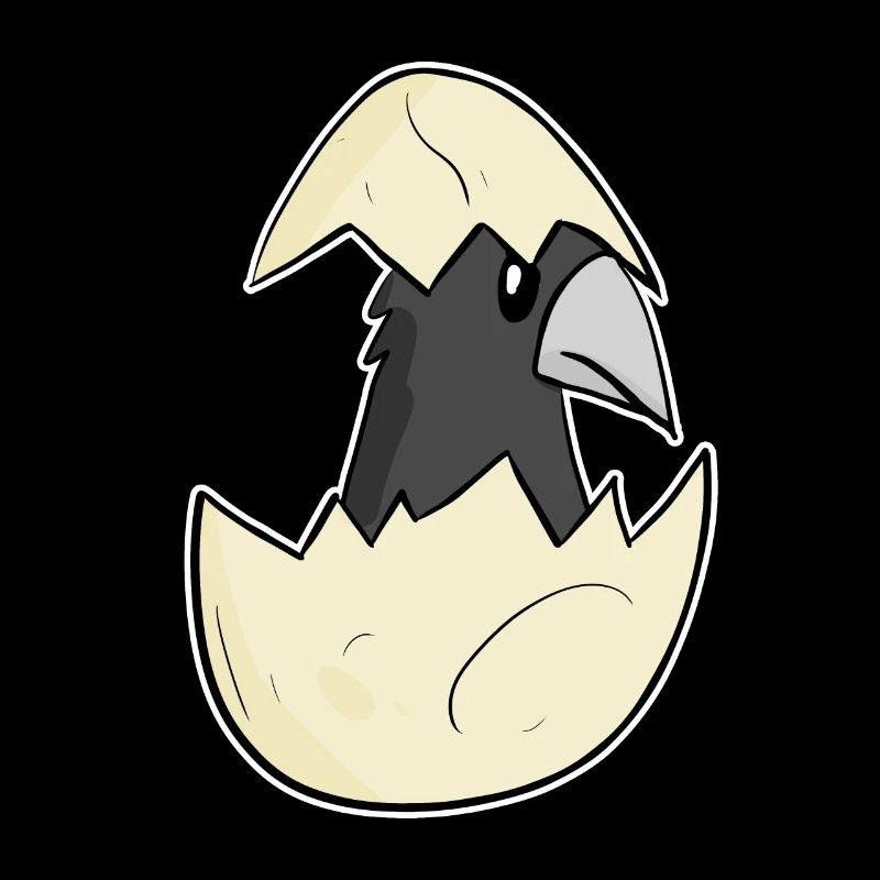 Oeuf de bébé corbeau