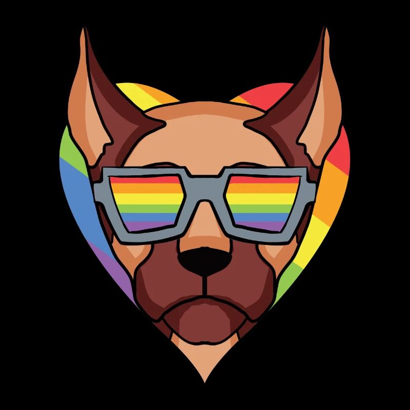 Chien LGBT Great Dane Rainbow