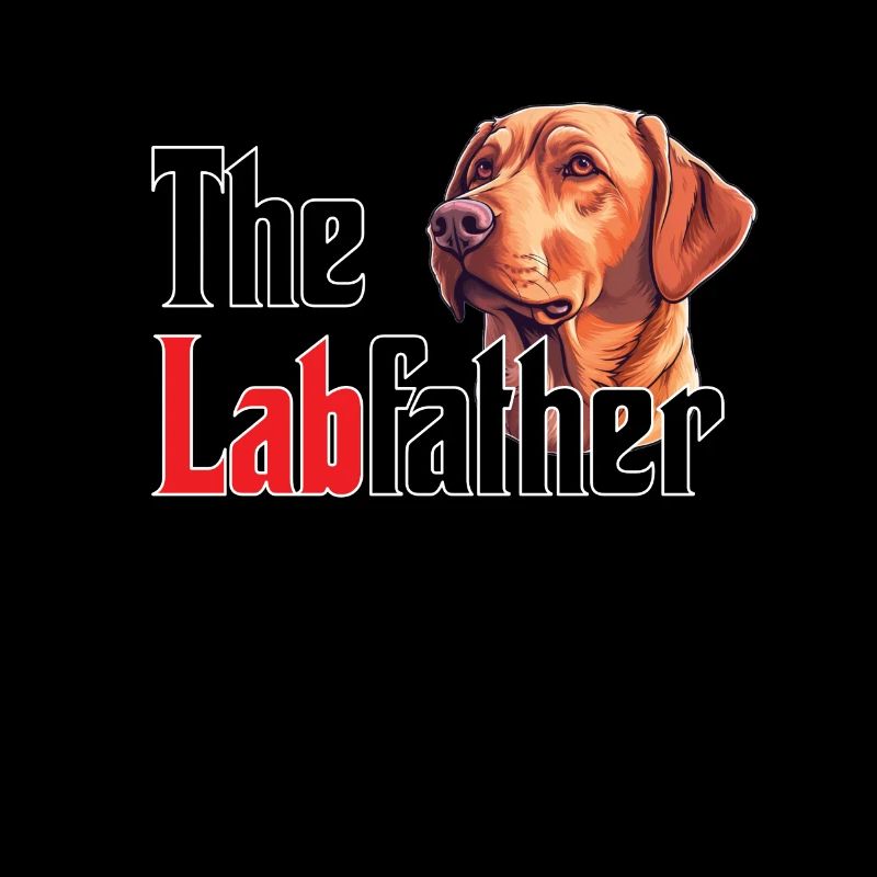Le Labfather, drôle de design labrador foxred