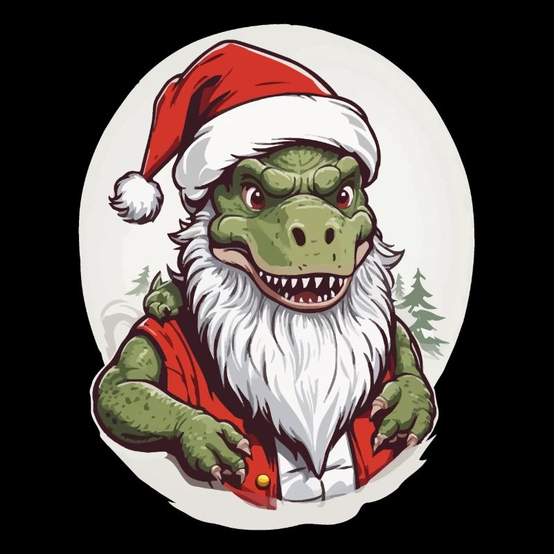 Festlicher Weihnachtsmann Dinosaurier Spaß