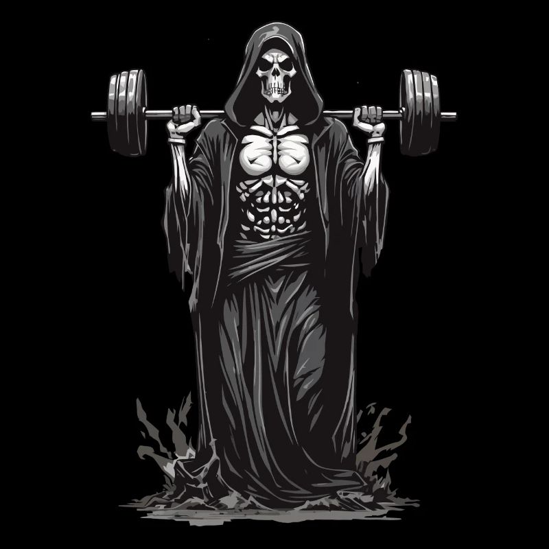 Grim Reaper Bodybuilder Deadlift Spaß