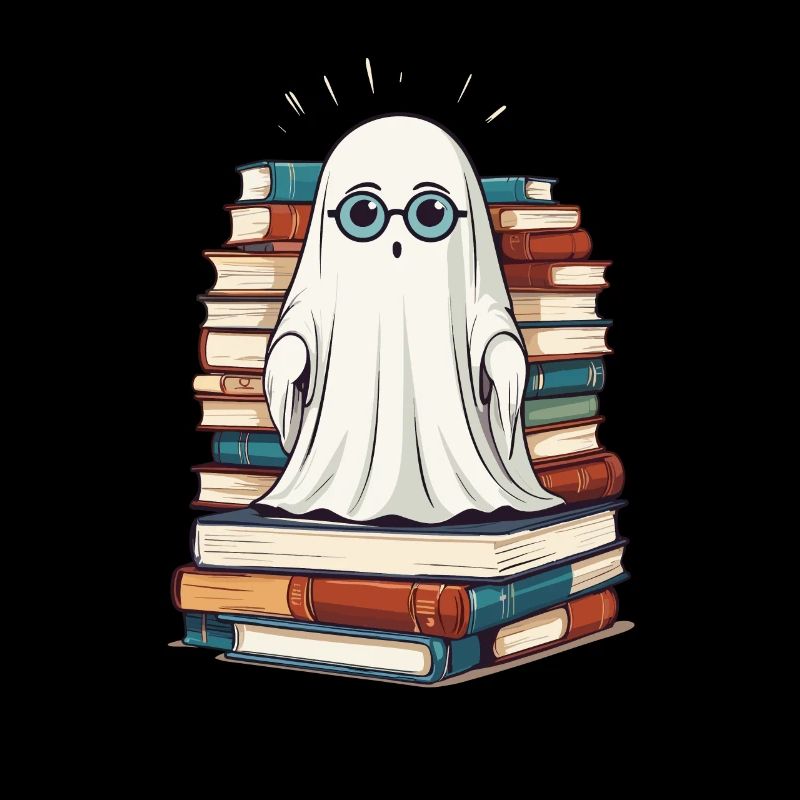 Reading Halloween Ghost Little Books Ghost