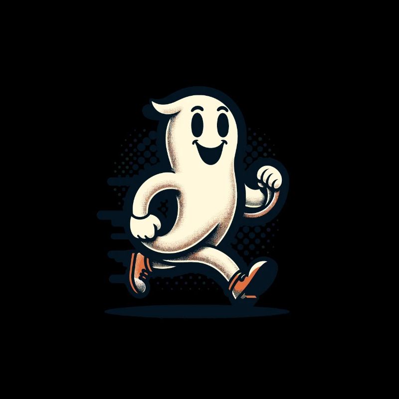 Drôle Vintage Ghost Style d’art rétro