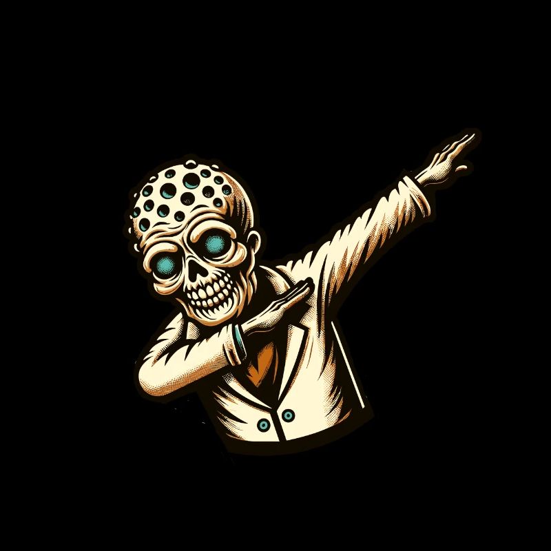 Dabbing Zombie Funny Dabbing Design
