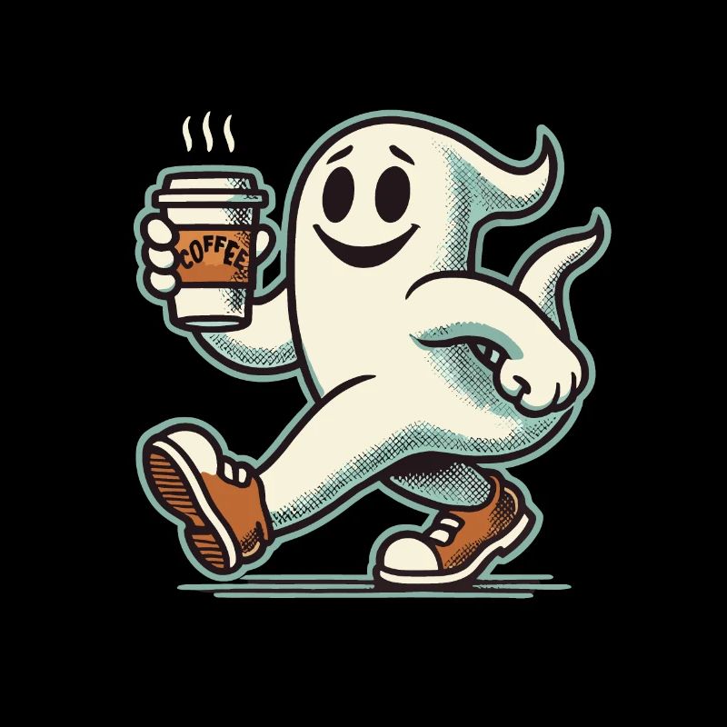 Coffee Lovers Barista Ghost Funny Coffee