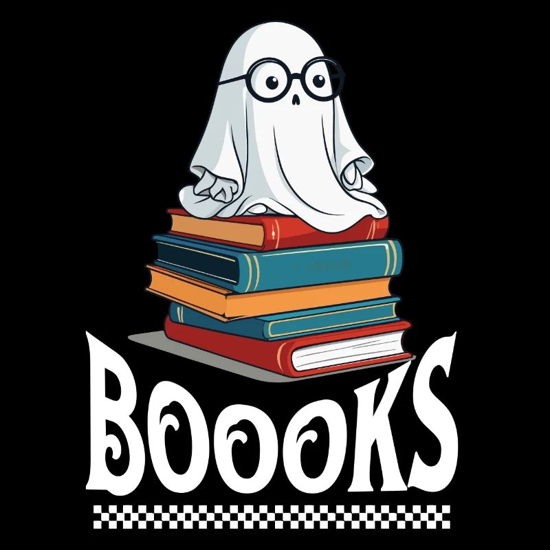 Cute Book Lover Ghost Funny Saying